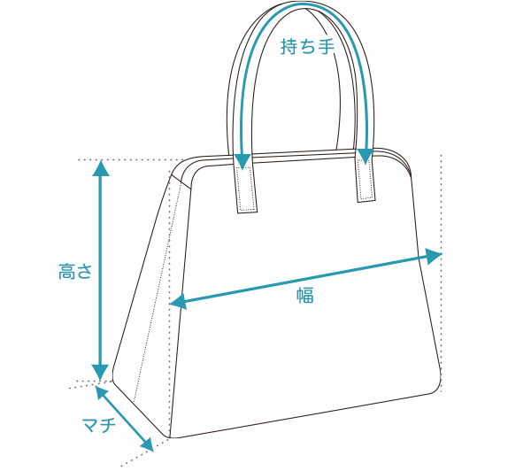 wristwatch バッグのサイズ